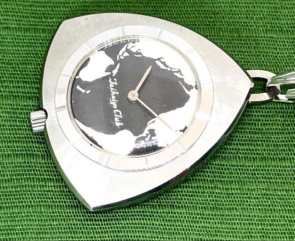 Old Winding Pocket Watch Pacific Club Globe Design Pendantic Watch Product Ricoh