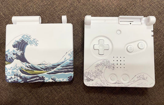 ExtremeRate IPS Compatible GBA SP Shell [Great Wave White]