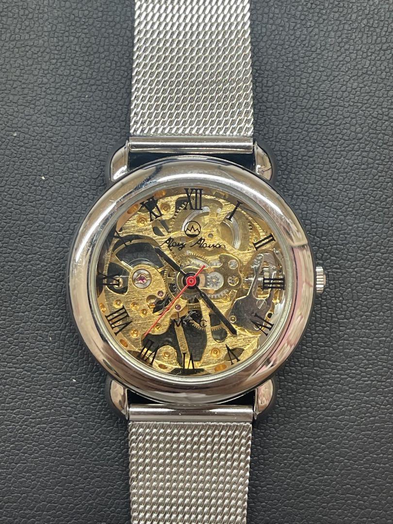 Mabiemaison MEC Round Antique Roman Skeleton Watch