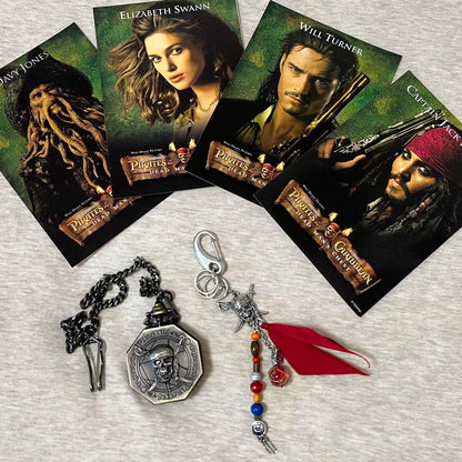 Pirates of the Caribbean Pocket Watch Skull Design Key Holder