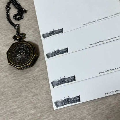 Pirates of the Caribbean Pocket Watch Skull Design Key Holder