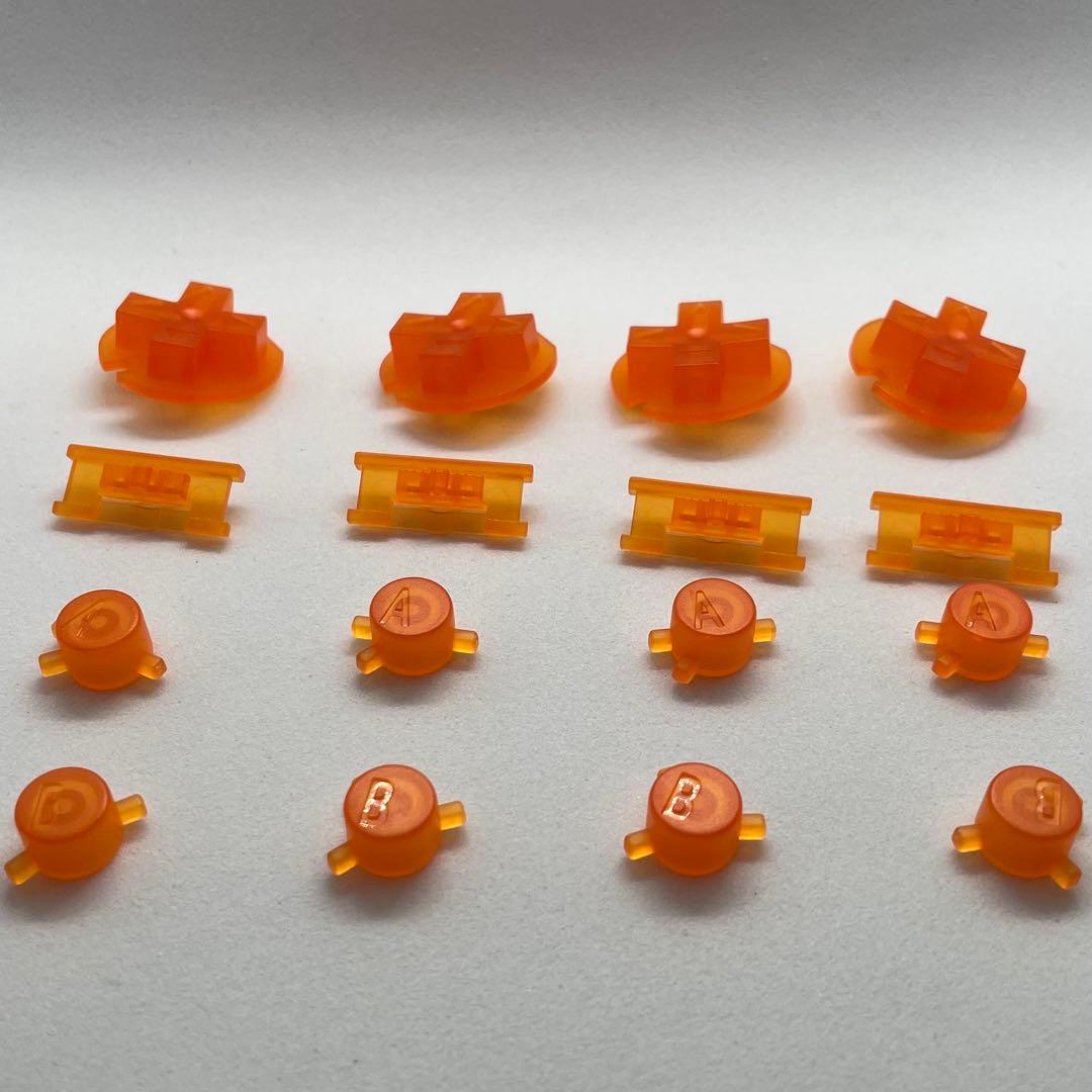 Game Boy Color Button Set (Clear Orange) 4-Piece Replacement