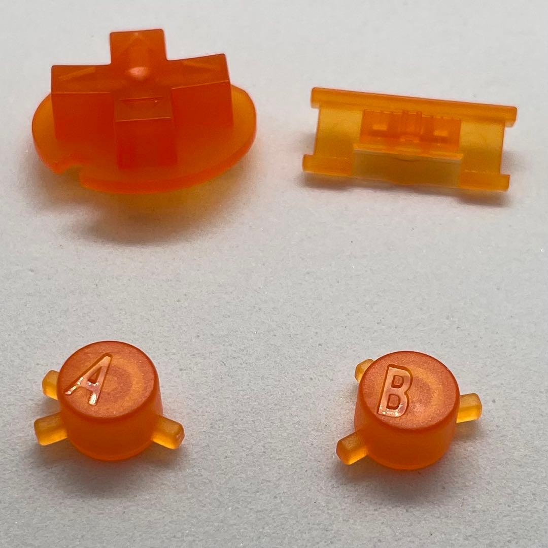 Game Boy Color Button Set (Clear Orange) 4-Piece Replacement