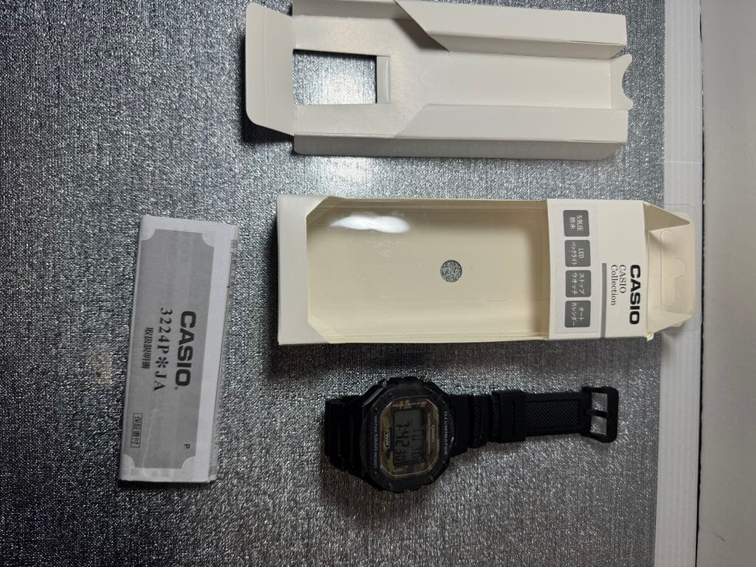 New CASIO Collection Limited W-218H-5BJF Black x Camouflage