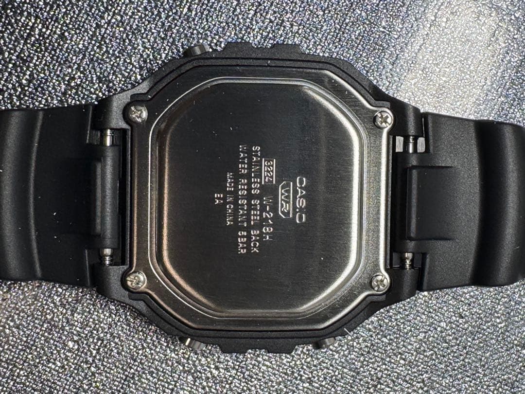 New CASIO Collection Limited W-218H-5BJF Black x Camouflage