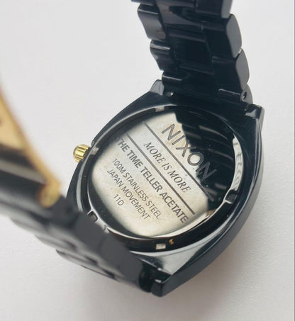 【Brand New Battery for Time Teller】NIXON's Black and Gold Time Teller!