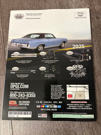 1970-77 MONTE CARLO Chevrolet Monte Carlo Parts Catalog