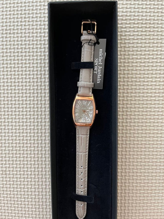 Michael Jurdain Analog Leather Watch Grey