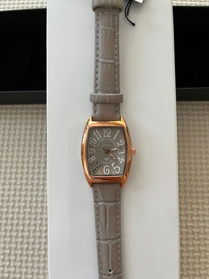 Michael Jurdain Analog Leather Watch Grey