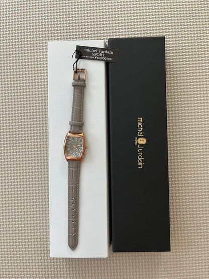 Michael Jurdain Analog Leather Watch Grey