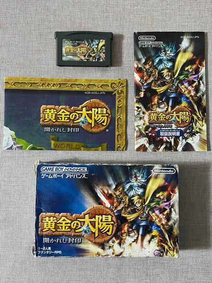 The Golden Sun: The Lost Age Game Boy Advance Game with Box, Manual, and Map