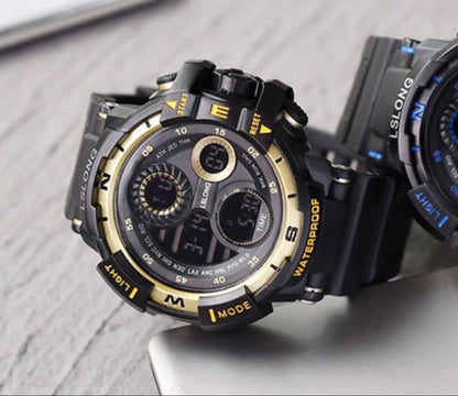 Limited Edition Black Gold Divers Big Face Sports Watch Water-Resistant