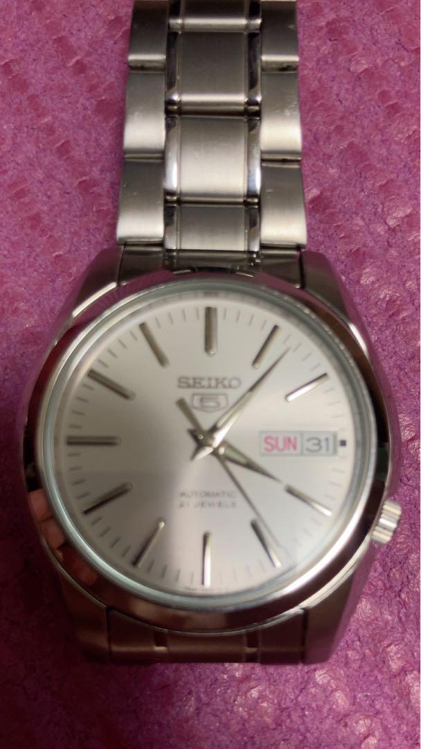 Beautiful Condition SEIKO Automatic Winding Watch Silver [SNKL41K1]