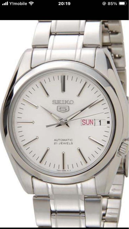 Beautiful Condition SEIKO Automatic Winding Watch Silver [SNKL41K1]