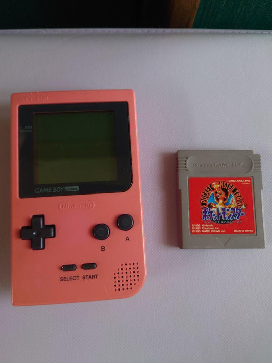 Game Boy Pocket Pink Pokémon Red Console and Game Set