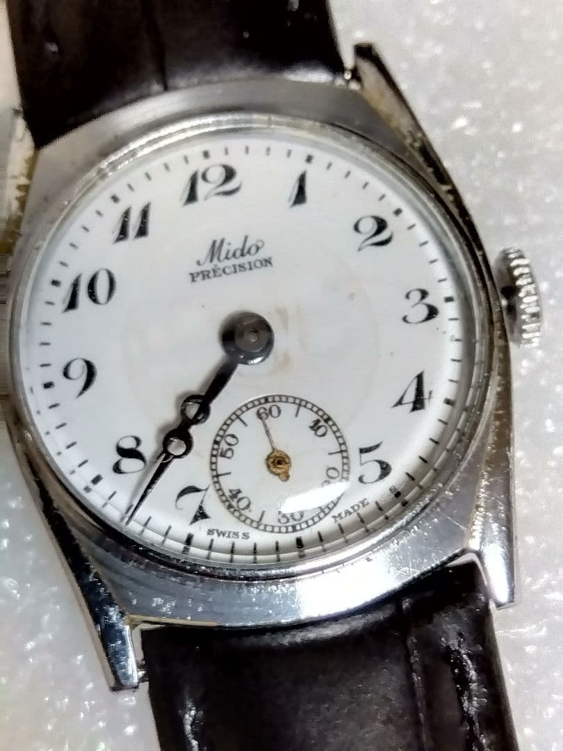 Mido Precision Automatic Winding Watch White Dial Operation