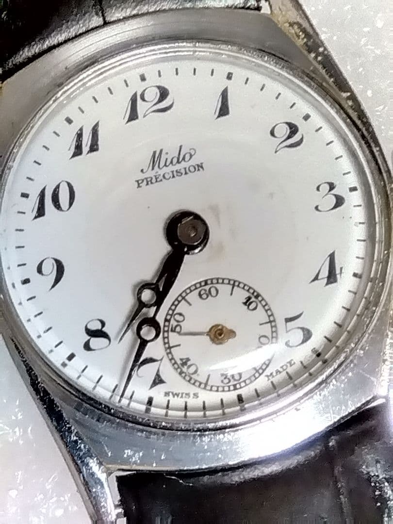 Mido Precision Automatic Winding Watch White Dial Operation