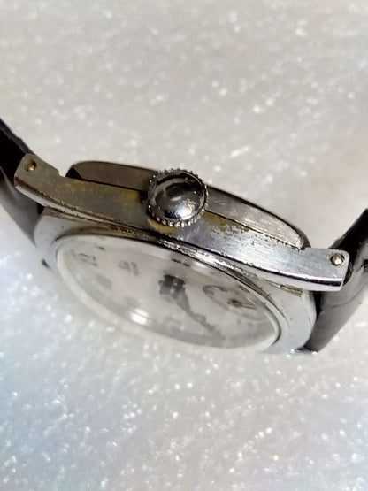 Mido Precision Automatic Winding Watch White Dial Operation