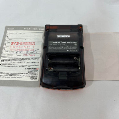 Nintendo Game Boy Color Daihatsu Hawks Limited Edition Clear Orange