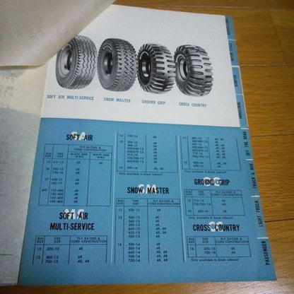 1962 Edition Bridgestone Tire Catalog, 8 Pages, Rare Historical Item