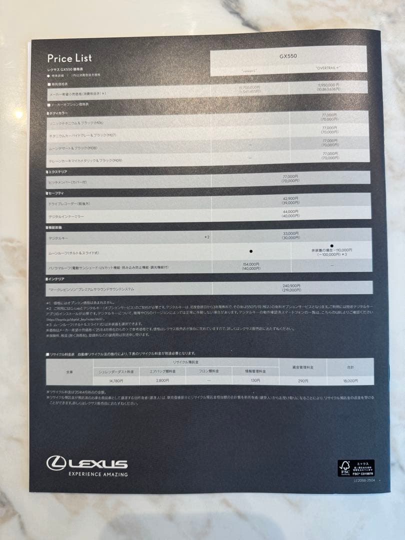 Lexus GX Style Guide Catalog 3-Set