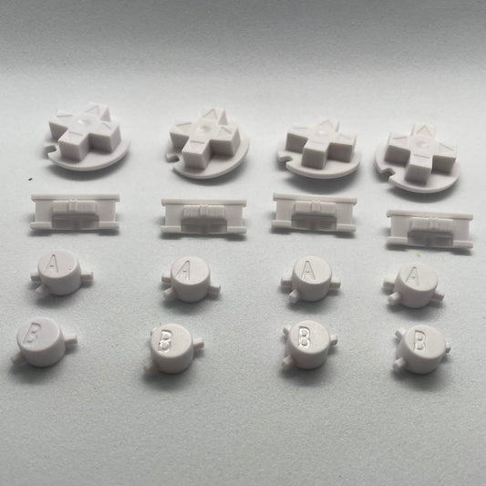 Game Boy Color Button Set (White) 4-Pack Replacement Parts