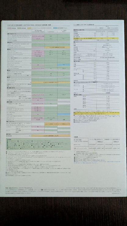 MR-S Special Edition Catalog Limited 1,000 Copies
