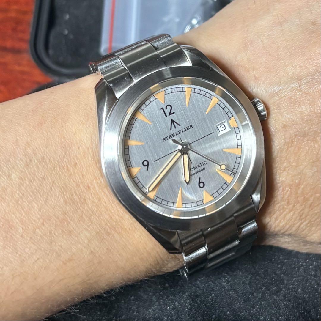 STEELFLIER Omega Seamaster Homage NH35 Broad Arrow Automatic