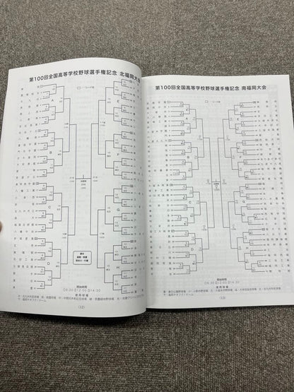100th National High School Baseball Championship Commemorative North Fukuoka Tournament and South Fukuoka Tournament Brochure