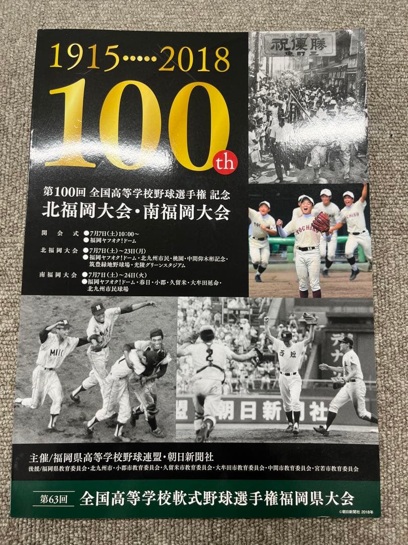 100th National High School Baseball Championship Commemorative North Fukuoka Tournament and South Fukuoka Tournament Brochure