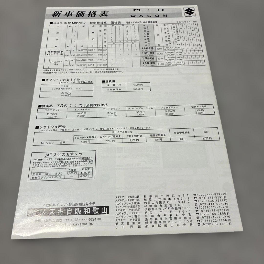 Suzuki MR Wagon Catalog