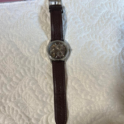 Automatic Winding Watch Brown Leather