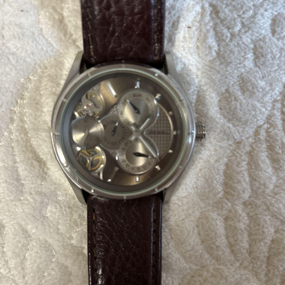 Automatic Winding Watch Brown Leather