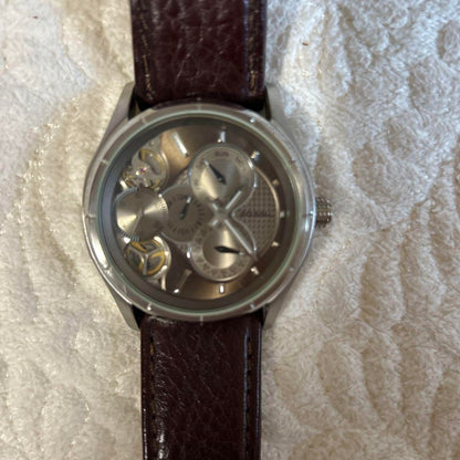 Automatic Winding Watch Brown Leather