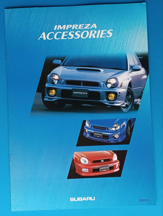 Beautiful Condition 2000 Subaru Impreza 2nd Generation GD Type Initial Accessory Catalog