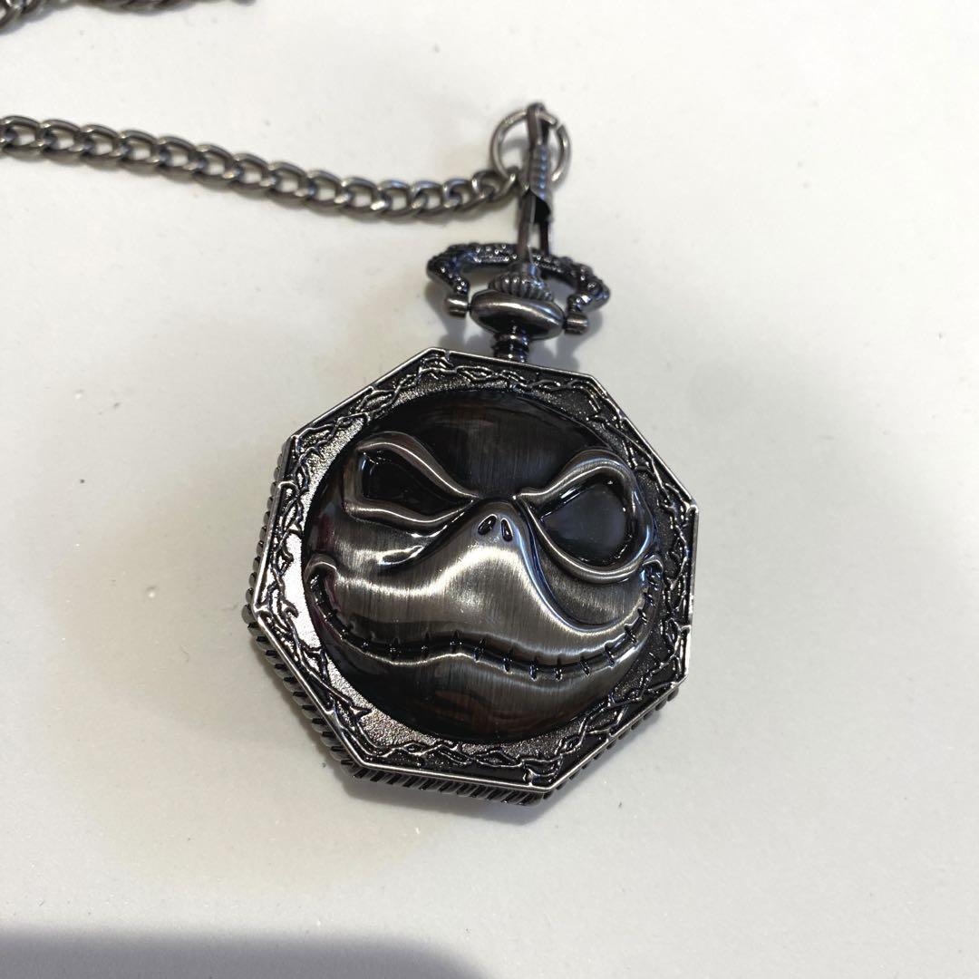 New Unworn Pocket Watch Nightmare Before Christmas High-Quality Line Stone Eight-Sided Relief Watch 20th Anniversary