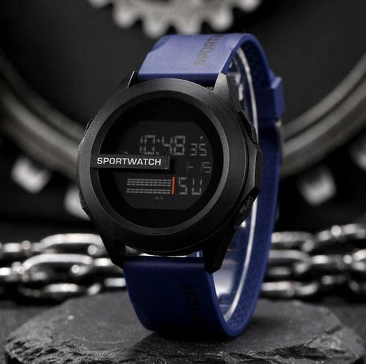 Men's and Women's LED Water-Resistant Sports Digital Watch Blue