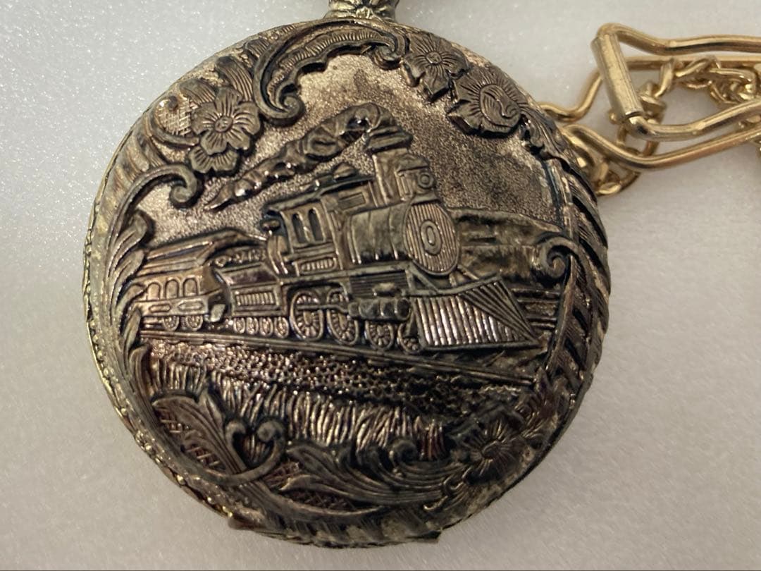 Pocket Watch Train Unused Retro Watch