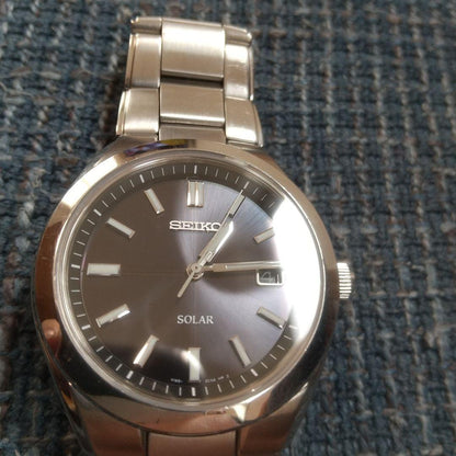 Men's Seiko Solar Watch SEIKO Solar V145-0BL0 Function Tested