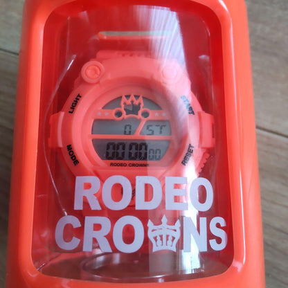 Rodeo Crowns Digital Watch Orange New Unworn