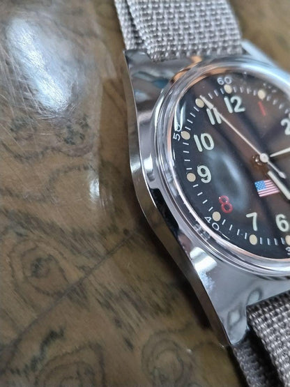 Pilot Military Watch Automatic Black Dial Uruske 36mm