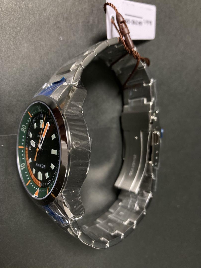 BERNY Automatic Winding Diver Watch Super Luminous 20ATM Sapphire Glass