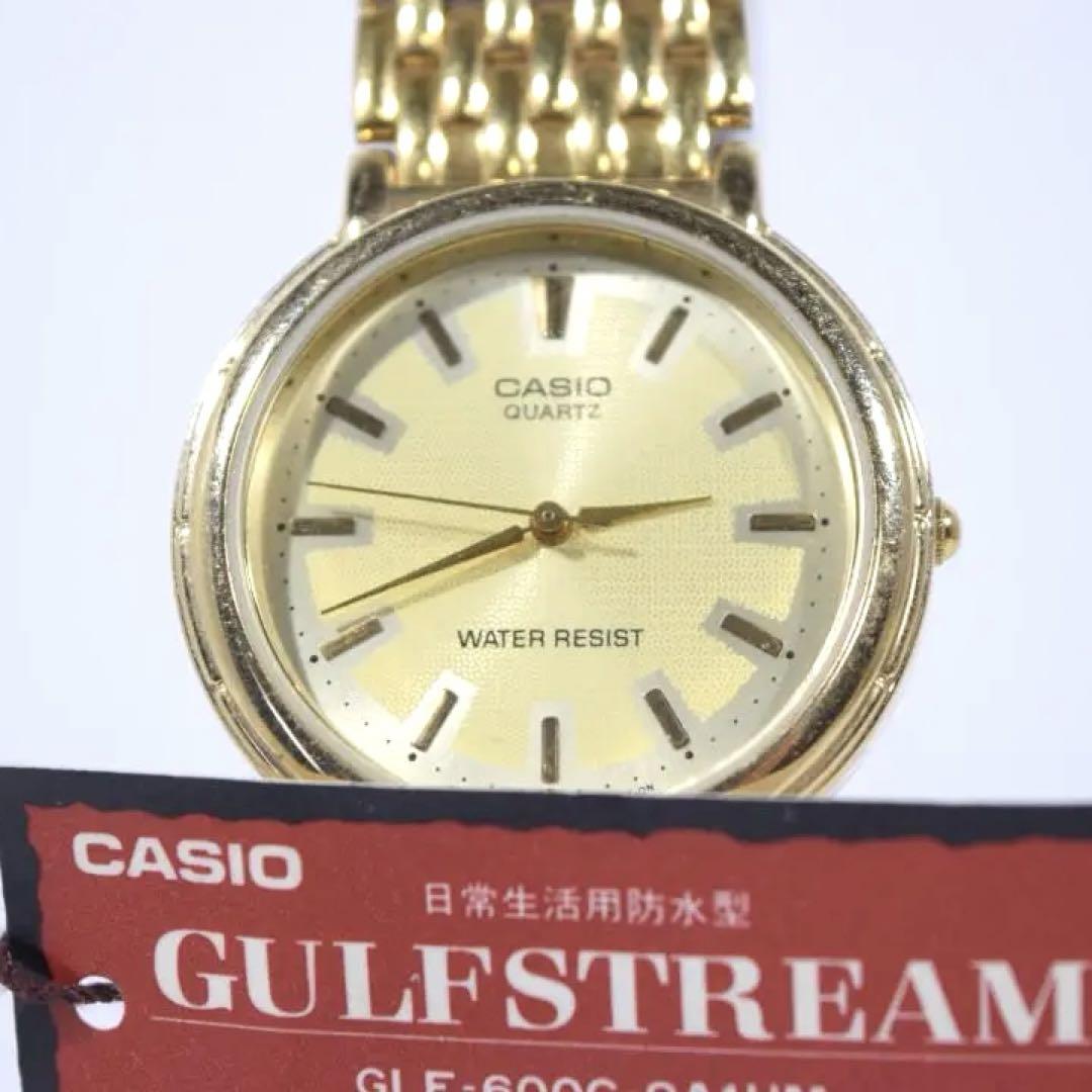 Vintage Casio men's wristwatch in gold plating, GUFSTREAM.