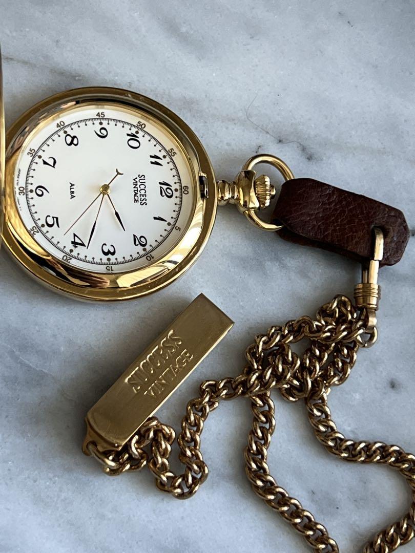 [Battery Replaced] SEIKO ALBA SUCSESS Pocket Watch Antique