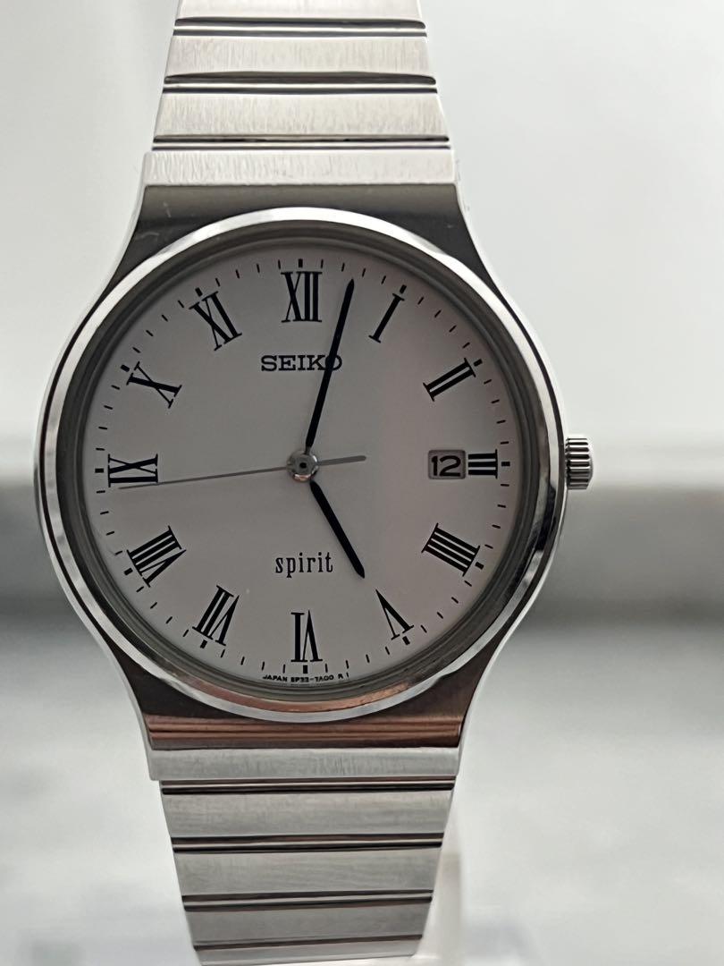 【Battery Replaced】Excellent Condition SEIKO SPIRIT DATE classic