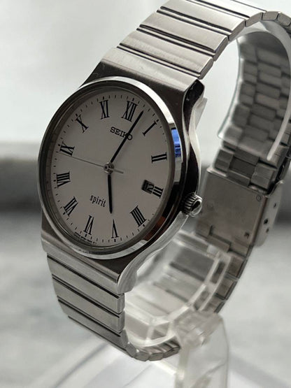 【Battery Replaced】Excellent Condition SEIKO SPIRIT DATE classic