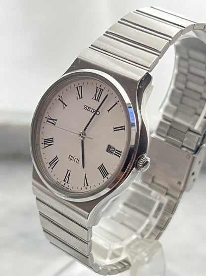 【Battery Replaced】Excellent Condition SEIKO SPIRIT DATE classic