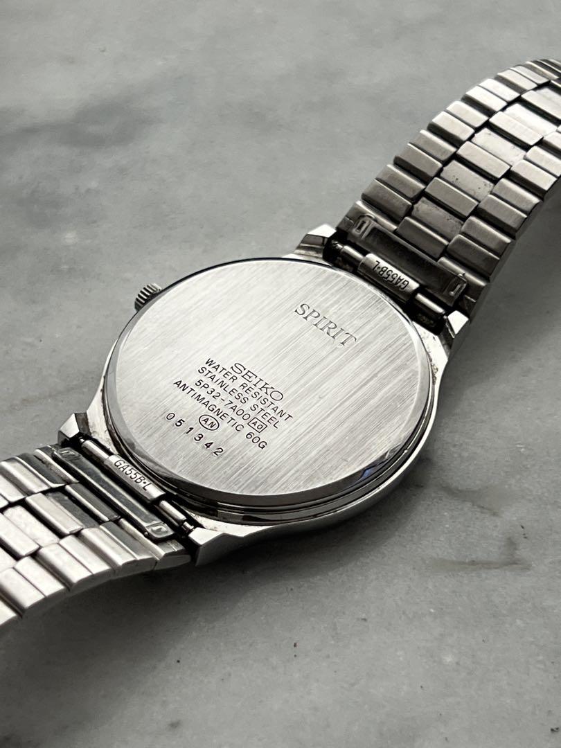 【Battery Replaced】Excellent Condition SEIKO SPIRIT DATE classic
