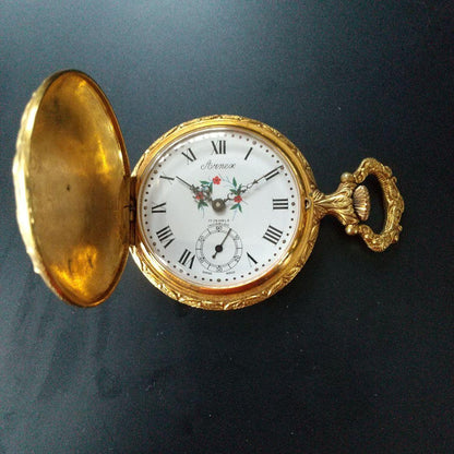 Arnex 17 JEWELS Winding Pocket Watch Gold