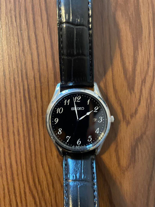 SEIKO Analog Quartz Watch Black